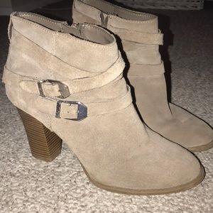 INC taupe suede bootie size 7.5